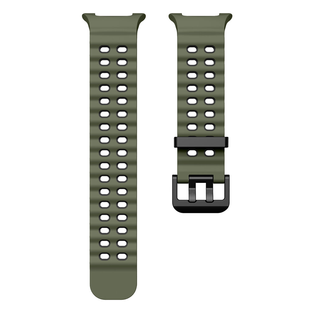 Strap-it® Strap-it Samsung Galaxy Watch 8 - 40mm Ocean bandje (groen/zwart)