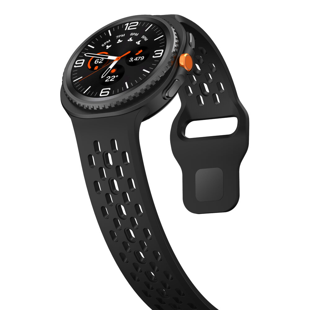 Strap-it® Strap-it Samsung Galaxy Watch 8 - 40mm siliconen air bandje (zwart) Strap-it® Strap-it Samsung Galaxy Watch 8 - 40mm siliconen air bandje (zwart)