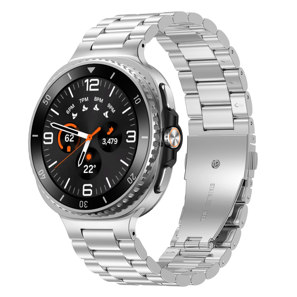 Strap-it® Strap-it Samsung Galaxy Watch 8 - 40mm stalen bandje (zilver)