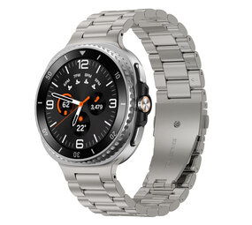 Strap-it® Samsung Galaxy Watch 8 - 40mm stalen bandje (titanium) Strap-it® Samsung Galaxy Watch 8 - 40mm stalen bandje (titanium)