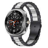 Strap-it® Samsung Galaxy Watch 8 - 40mm stalen bandje (zwart/zilver)
