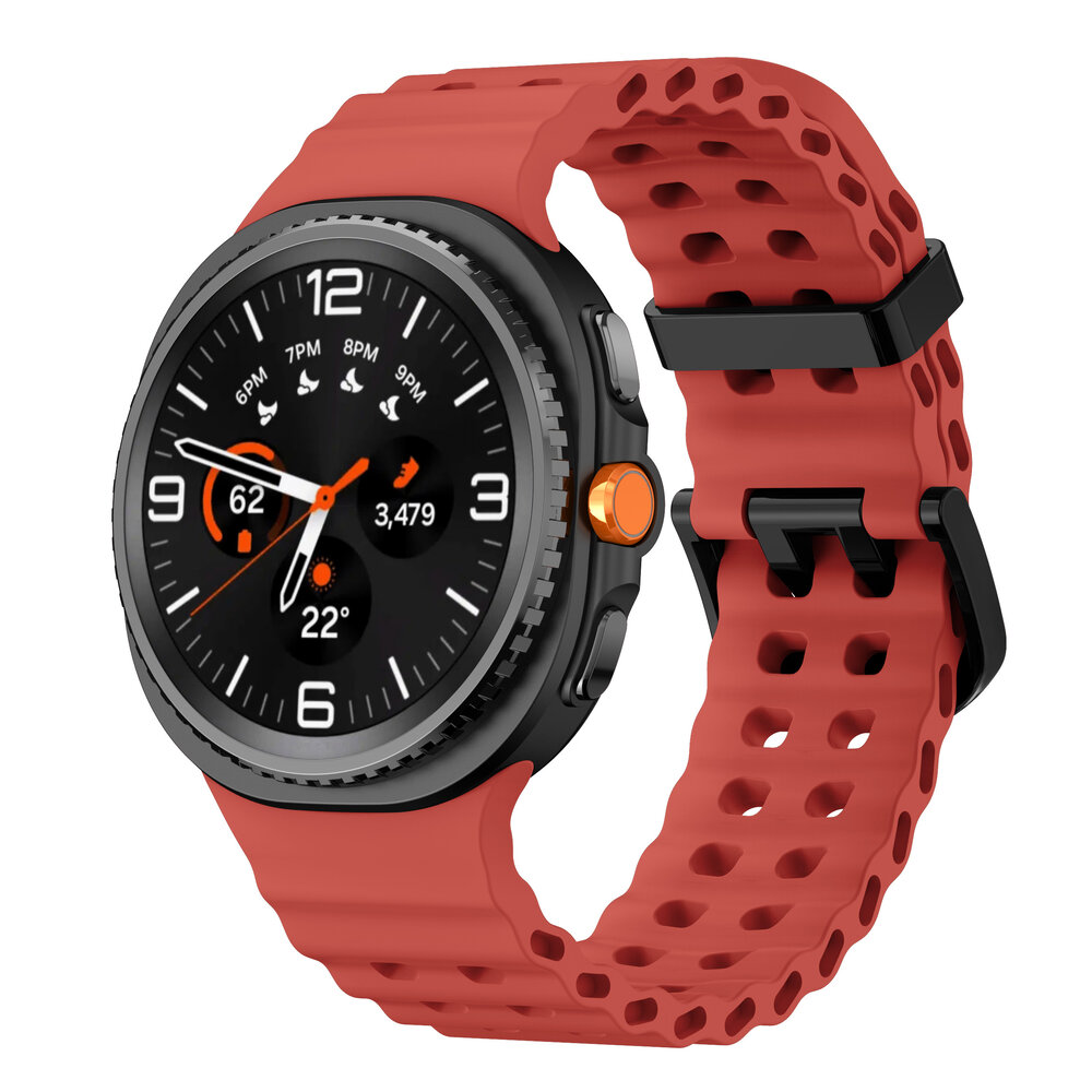 Strap-it® Strap-it Samsung Galaxy Watch 8 - 44mm Ocean bandje (rood)