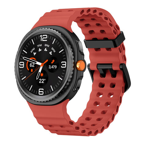 Strap-it® Strap-it Samsung Galaxy Watch 8 - 44mm Ocean bandje (rood)