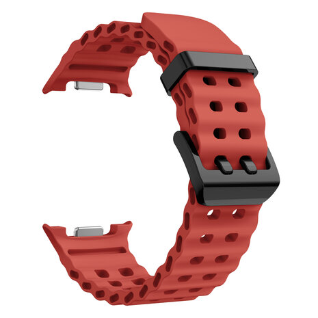 Strap-it® Strap-it Samsung Galaxy Watch 8 - 44mm Ocean bandje (rood)