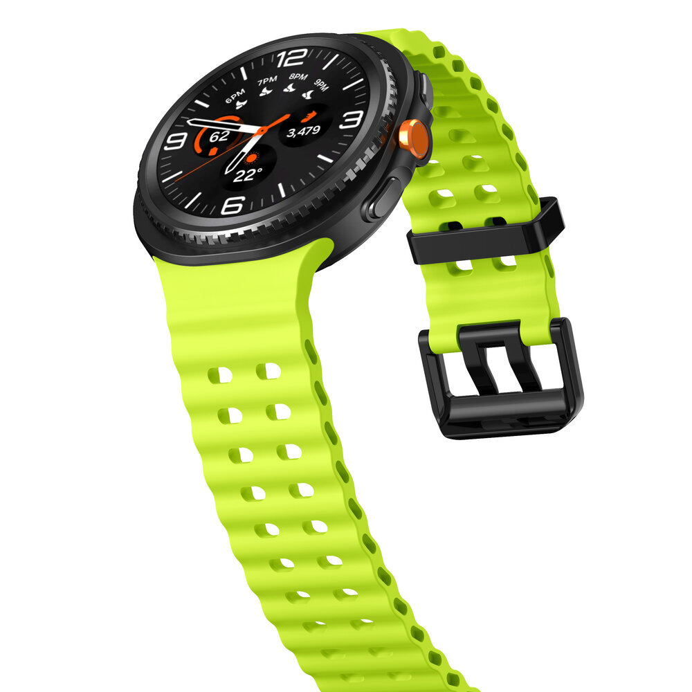 Strap-it® Strap-it Samsung Galaxy Watch 8 - 44mm Ocean bandje (lime)