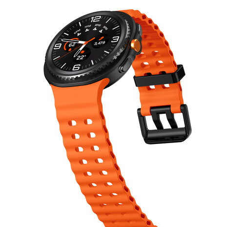 Strap-it® Strap-it Samsung Galaxy Watch 8 - 44mm Ocean bandje (oranje)