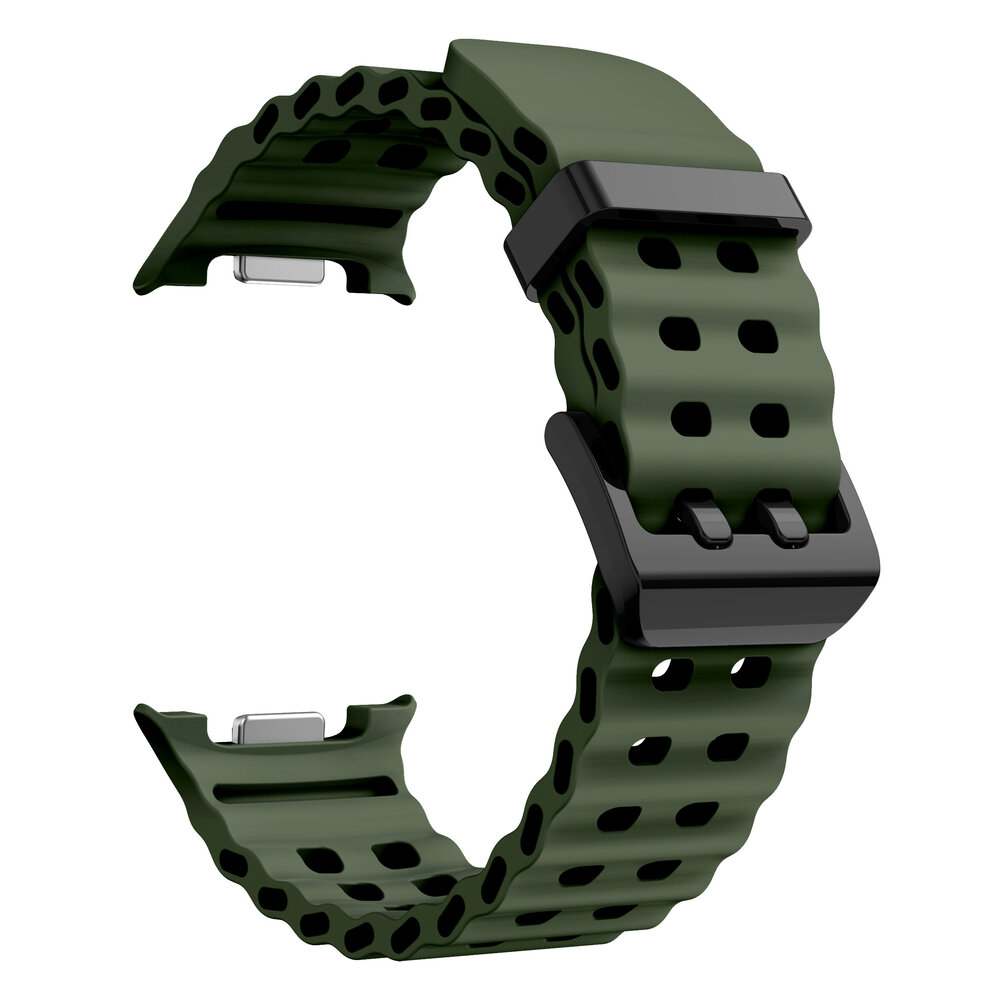 Strap-it® Strap-it Samsung Galaxy Watch 8 - 44mm Ocean bandje (legergroen) Strap-it® Strap-it Samsung Galaxy Watch 8 - 44mm Ocean bandje (legergroen)