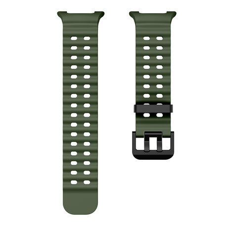 Strap-it® Strap-it Samsung Galaxy Watch 8 - 44mm Ocean bandje (legergroen) Strap-it® Strap-it Samsung Galaxy Watch 8 - 44mm Ocean bandje (legergroen)