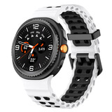Strap-it® Samsung Galaxy Watch 8 - 44mm Ocean bandje (wit/zwart)