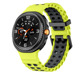Strap-it® Samsung Galaxy Watch 8 - 44mm Ocean bandje (lime/grijs)