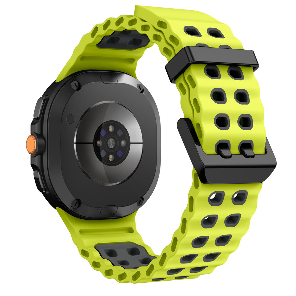 Strap-it® Strap-it Samsung Galaxy Watch 8 - 44mm Ocean bandje (lime/grijs)