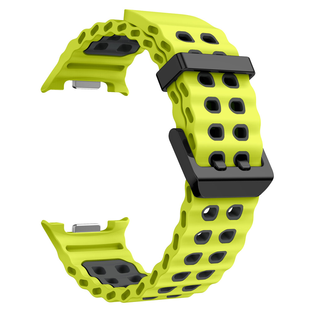 Strap-it® Strap-it Samsung Galaxy Watch 8 - 44mm Ocean bandje (lime/grijs)