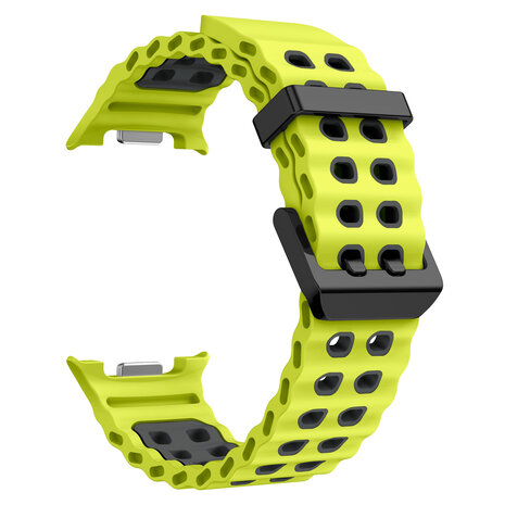 Strap-it® Strap-it Samsung Galaxy Watch 8 - 44mm Ocean bandje (lime/grijs)