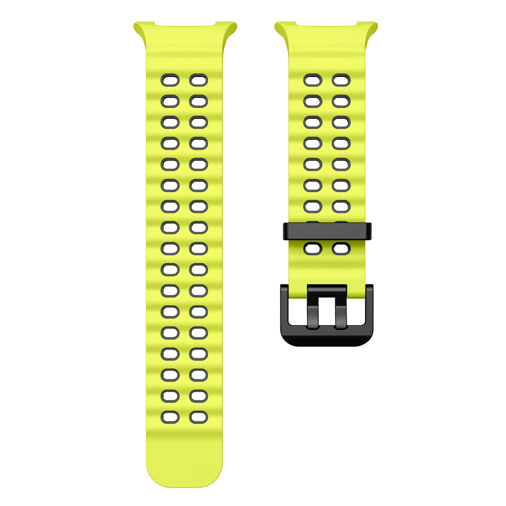 Strap-it® Strap-it Samsung Galaxy Watch 8 - 44mm Ocean bandje (lime/grijs)