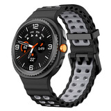 Strap-it® Samsung Galaxy Watch 8 - 44mm Ocean bandje (zwart/grijs)