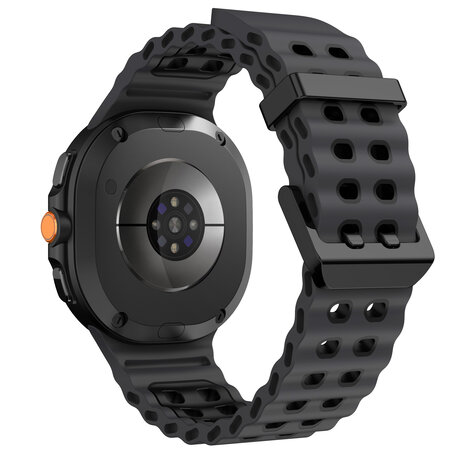 Strap-it® Strap-it Samsung Galaxy Watch 8 - 44mm Ocean bandje (donkergrijs/zwart)