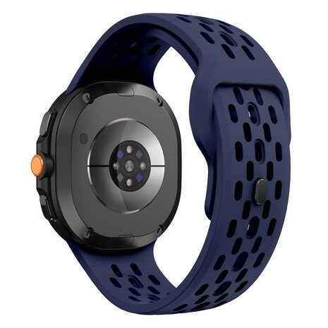 Strap-it® Strap-it Samsung Galaxy Watch 8 - 44mm siliconen air bandje (donkerblauw)