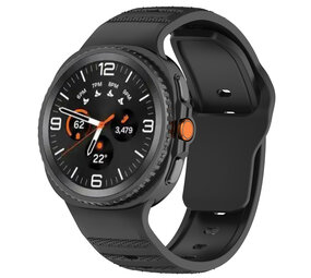 Strap-it® Samsung Galaxy Watch 8 - 44mm outdoor siliconen bandje (zwart)