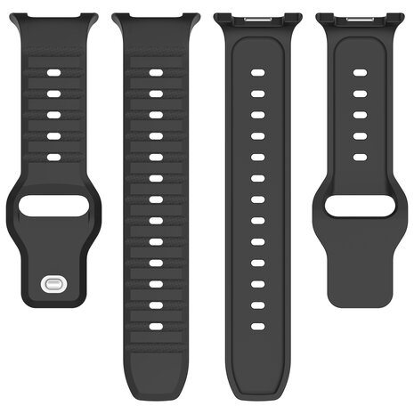Strap-it® Strap-it Samsung Galaxy Watch 8 - 44mm outdoor siliconen bandje (zwart)