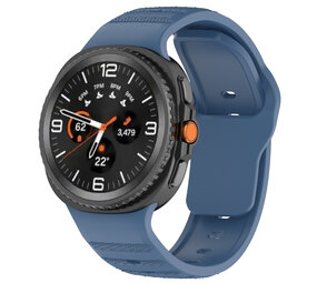 Strap-it® Samsung Galaxy Watch 8 - 44mm outdoor siliconen bandje (grijsblauw)