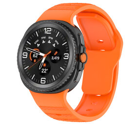Strap-it® Samsung Galaxy Watch 8 - 44mm outdoor siliconen bandje (oranje)