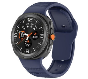 Strap-it® Samsung Galaxy Watch 8 - 44mm outdoor siliconen bandje (donkerblauw)