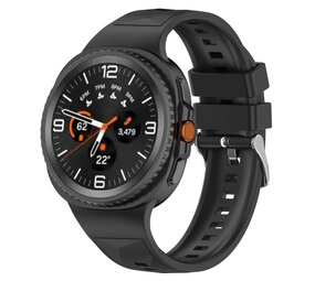 Strap-it® Samsung Galaxy Watch 8 - 44mm diamond silicone band (zwart)