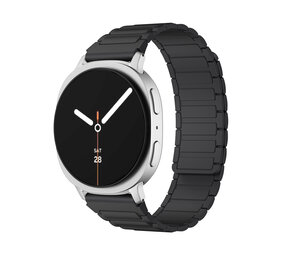 Strap-it® Samsung Galaxy Watch 8 - 44mm magnetisch siliconen bandje (zwart)