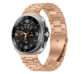 Strap-it® Samsung Galaxy Watch 8 - 44mm stalen bandje (rosé goud)