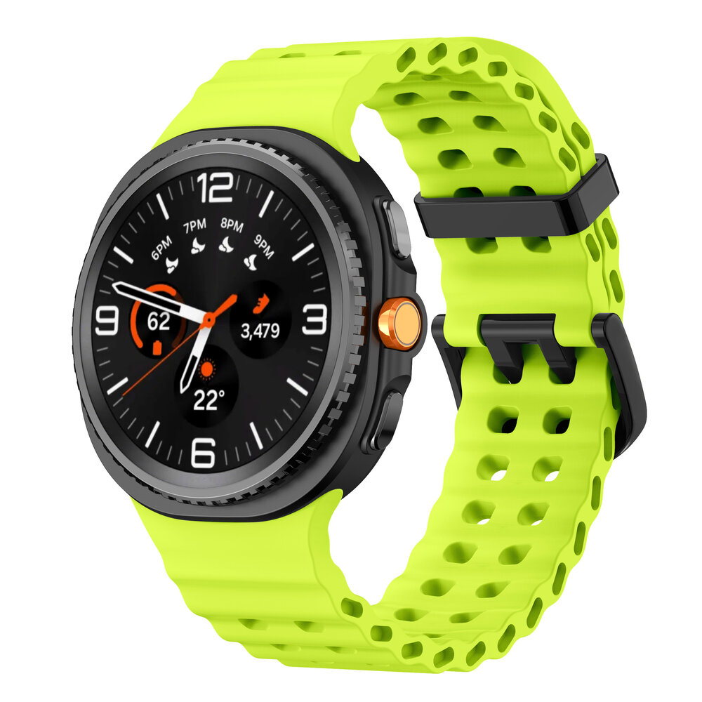 Strap-it® Strap-it Samsung Galaxy Watch 8 Classic Ocean bandje (lime) Strap-it® Strap-it Samsung Galaxy Watch 8 Classic Ocean bandje (lime)