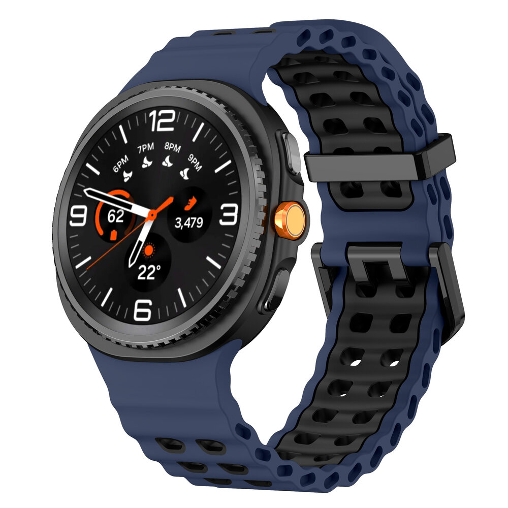 Strap-it® Strap-it Samsung Galaxy Watch 8 Classic Ocean bandje (blauw/zwart) Strap-it® Strap-it Samsung Galaxy Watch 8 Classic Ocean bandje (blauw/zwart)