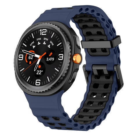 Strap-it® Strap-it Samsung Galaxy Watch 8 Classic Ocean bandje (blauw/zwart) Strap-it® Strap-it Samsung Galaxy Watch 8 Classic Ocean bandje (blauw/zwart)