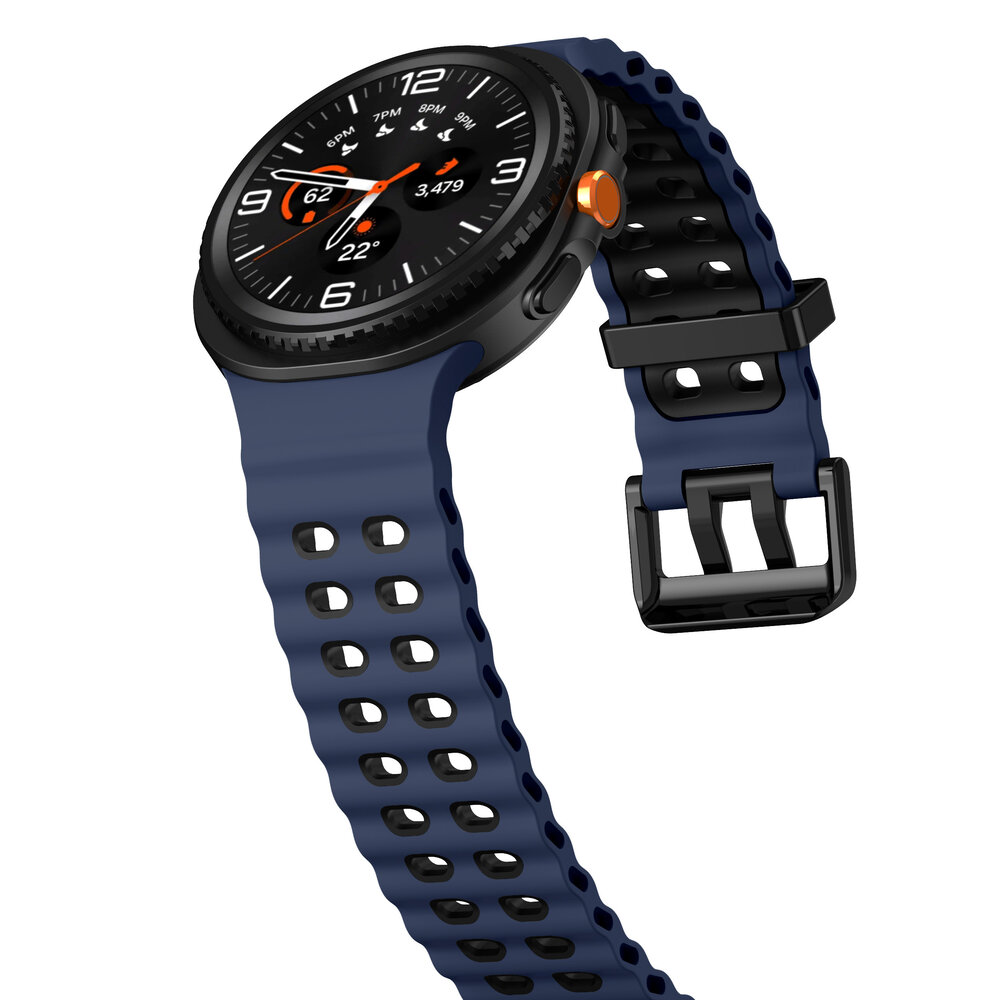 Strap-it® Strap-it Samsung Galaxy Watch 8 Classic Ocean bandje (blauw/zwart) Strap-it® Strap-it Samsung Galaxy Watch 8 Classic Ocean bandje (blauw/zwart)