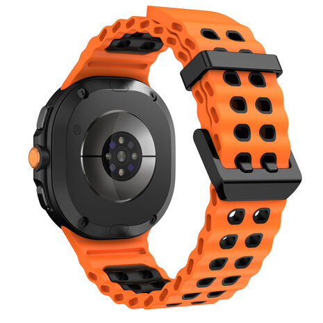 Strap-it® Strap-it Samsung Galaxy Watch 8 Classic Ocean bandje (oranje/zwart)
