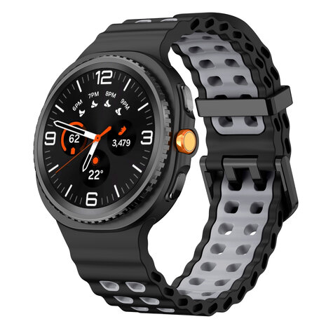 Strap-it® Strap-it Samsung Galaxy Watch 8 Classic Ocean bandje (zwart/grijs)