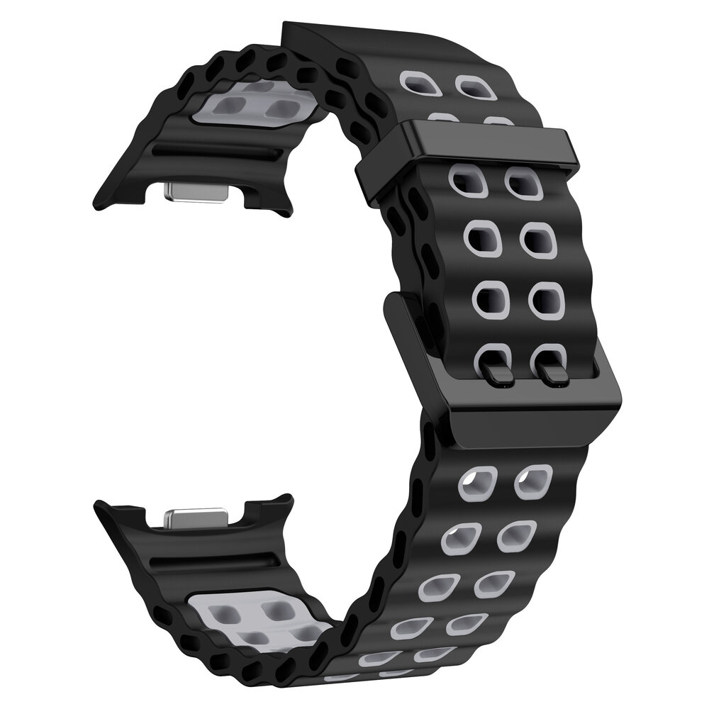 Strap-it® Strap-it Samsung Galaxy Watch 8 Classic Ocean bandje (zwart/grijs)