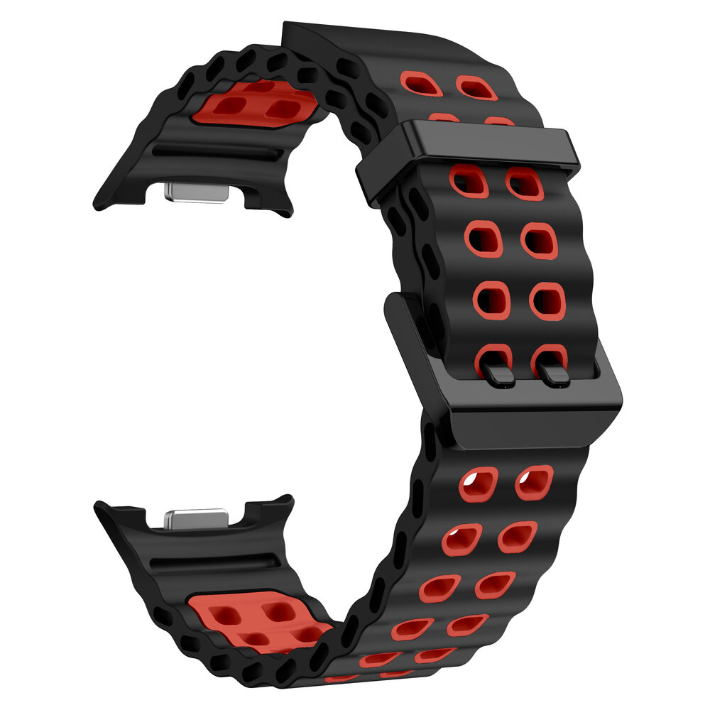 Strap-it® Strap-it Samsung Galaxy Watch 8 Classic Ocean bandje (zwart/rood)