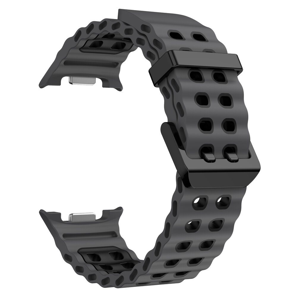 Strap-it® Strap-it Samsung Galaxy Watch 8 Classic Ocean bandje (donkergrijs/zwart)