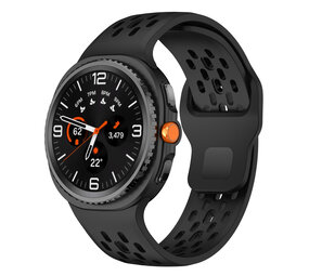 Strap-it® Samsung Galaxy Watch 8 Classic siliconen air bandje (zwart)