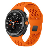Strap-it® Samsung Galaxy Watch 8 Classic siliconen air bandje (oranje)