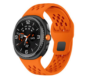 Strap-it® Samsung Galaxy Watch 8 Classic siliconen air bandje (oranje)