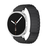 Strap-it® Samsung Galaxy Watch 8 Classic magnetisch siliconen bandje (zwart)