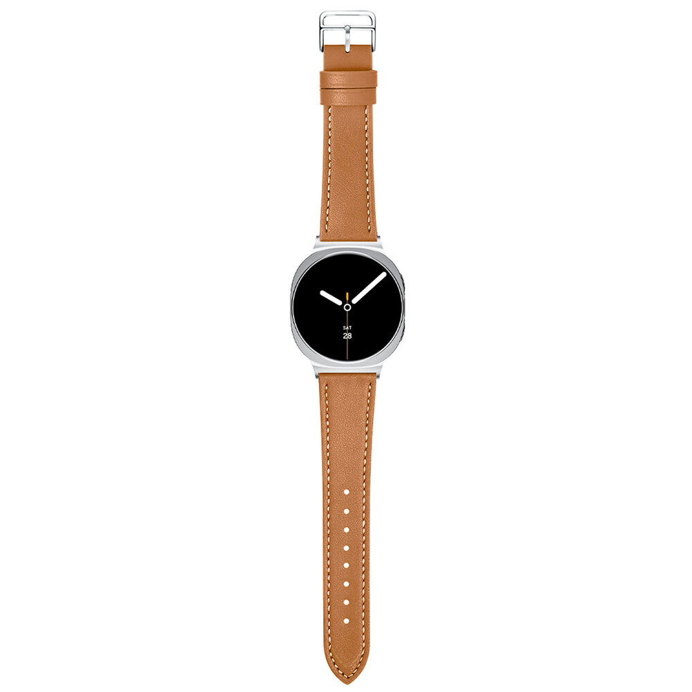 Strap-it® Strap-it Samsung Galaxy Watch 8 Classic classic leren bandje (bruin)