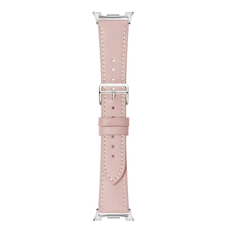 Strap-it® Strap-it Samsung Galaxy Watch 8 Classic classic leren bandje (roze)