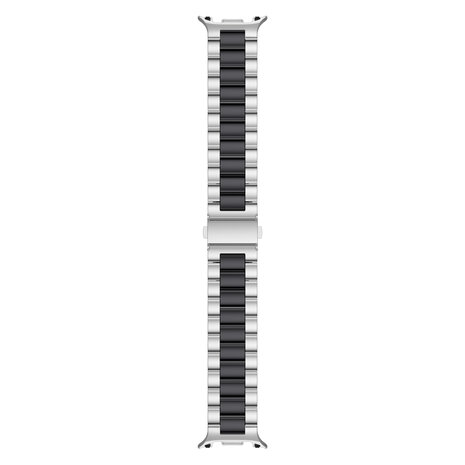 Strap-it® Strap-it Samsung Galaxy Watch 8 Classic stalen bandje (zilver/zwart) Strap-it® Strap-it Samsung Galaxy Watch 8 Classic stalen bandje (zilver/zwart)