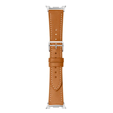 Strap-it® Strap-it Samsung Galaxy Watch 8 - 44mm classic leren bandje (bruin)