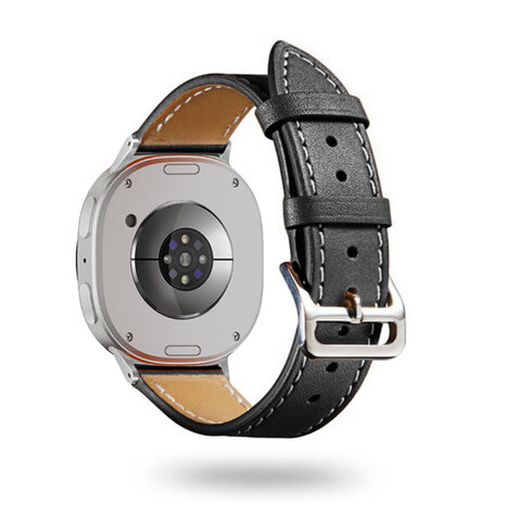 Strap-it® Strap-it Samsung Galaxy Watch 8 - 40mm classic leren bandje (zwart)