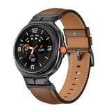 Strap-it® Samsung Galaxy Watch 8 Classic luxe leren bandje (bruin)