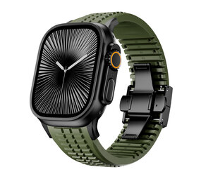 Strap-it® Apple Watch premium silicone band (groen)