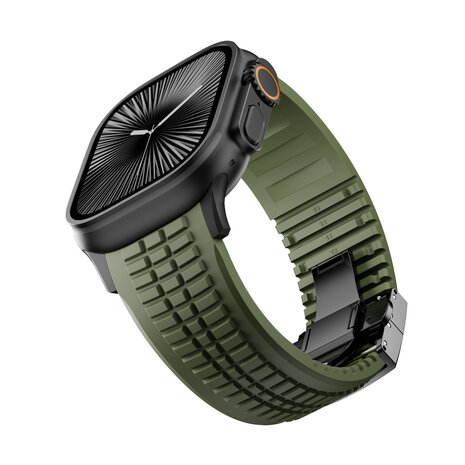 Strap-it® Strap-it Apple Watch premium silicone band (groen)